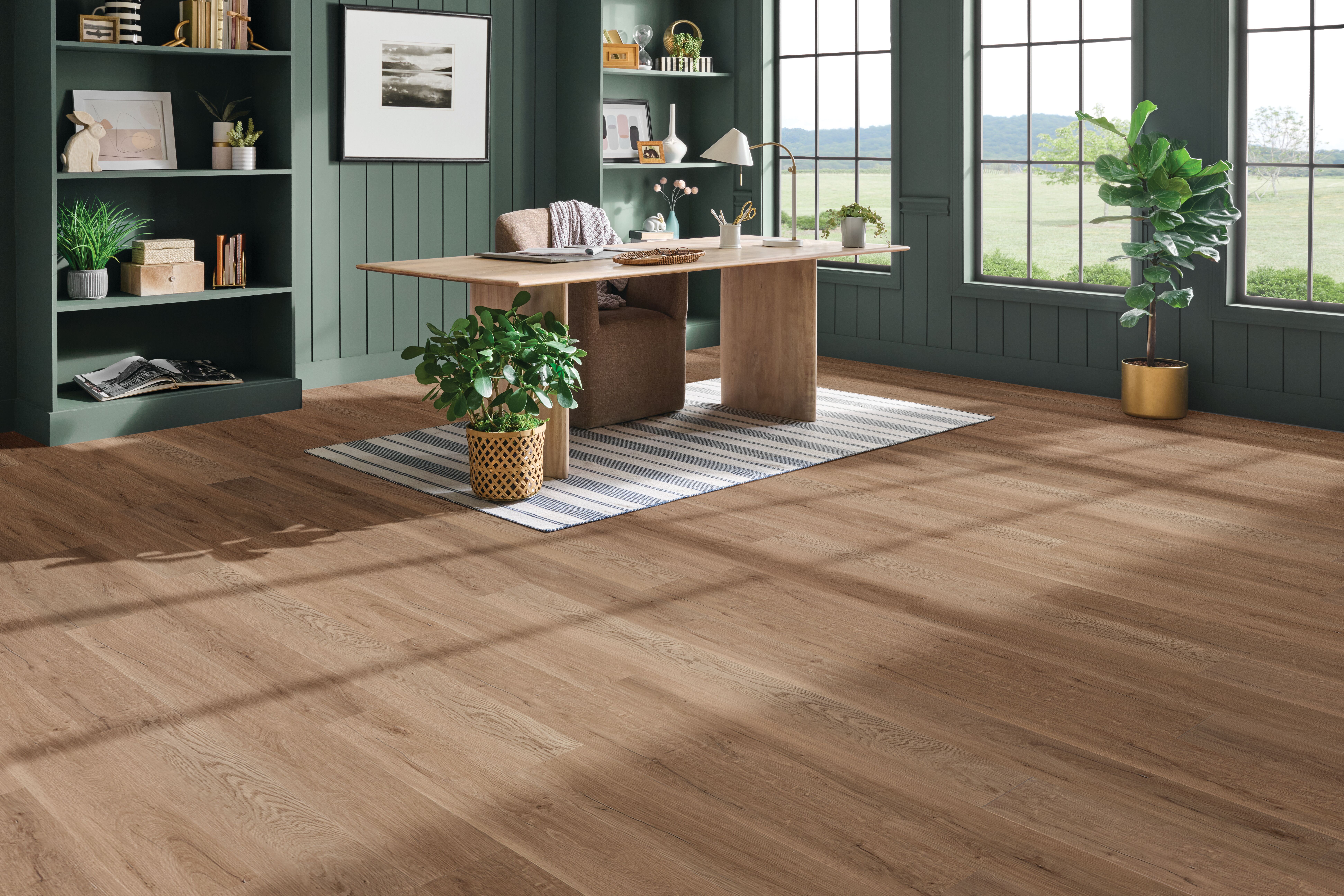 DLuxe Plank HDPC™ Signature, Homeland Heritage Wheaton Brown Luxury Vinyl Plank 1AH77008